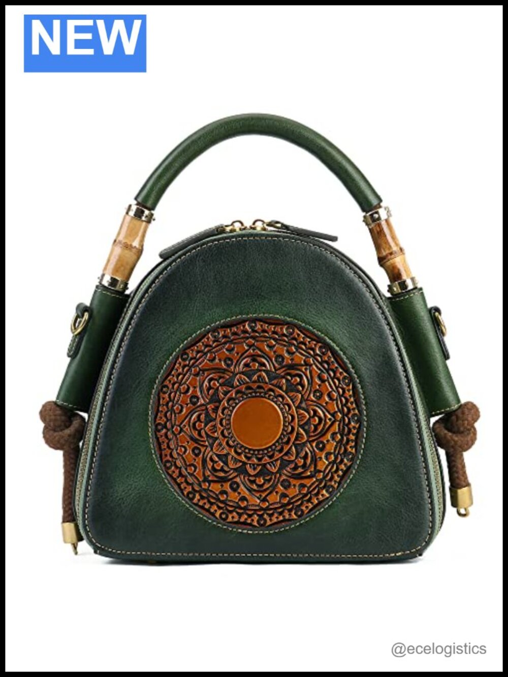 Genuine Leather Satchel Handbag Ladies Top Handle Organizer